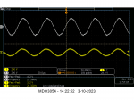 White inductor voltage   yellow grenade voltage across 25W bulb with split tube ungrounded.png